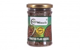 Nutri Miracle Roasted Flax Seeds   Glass Jar  150 grams